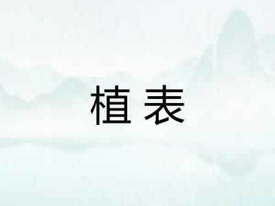 植表