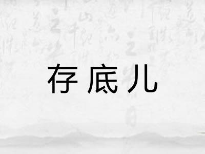 存底儿