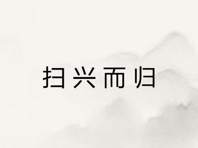 扫兴而归