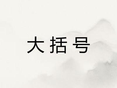 大括号