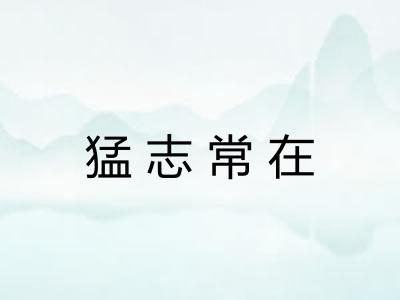 猛志常在