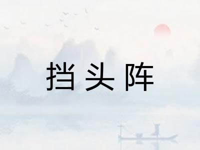 挡头阵