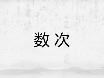 数次