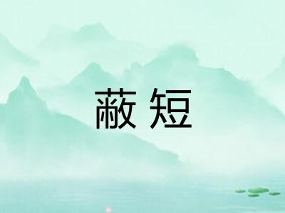 蔽短