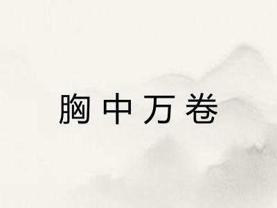 胸中万卷