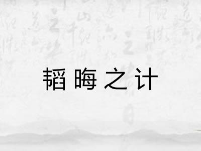 韬晦之计