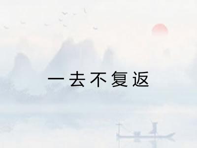 一去不复返