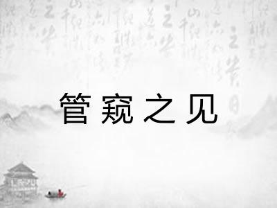 管窥之见