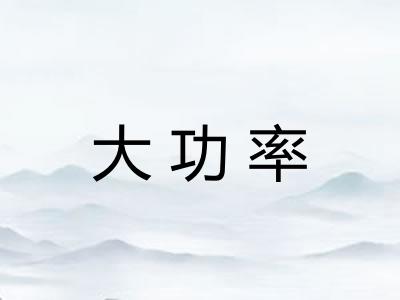大功率
