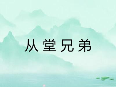 从堂兄弟