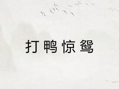 打鸭惊鸳