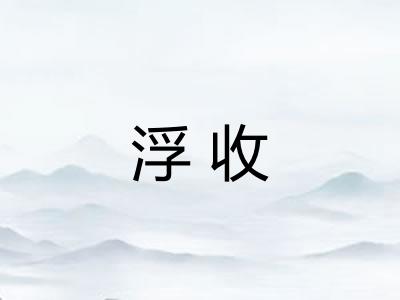浮收