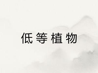 低等植物