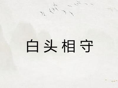 白头相守