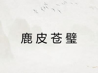 鹿皮苍璧