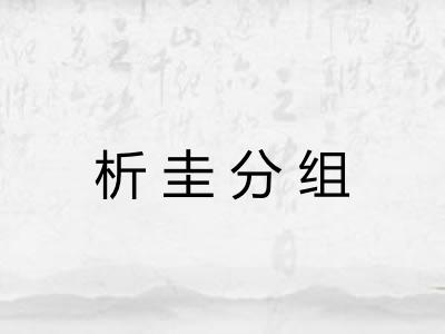 析圭分组