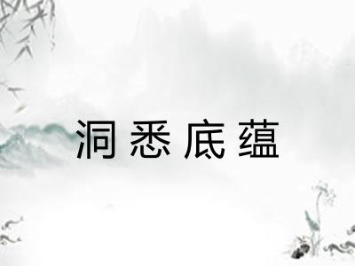 洞悉底蕴