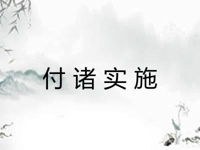 付诸实施