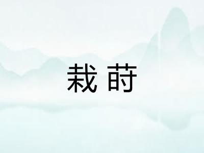 栽莳