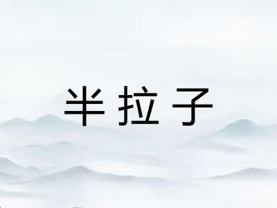 半拉子
