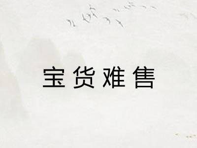 宝货难售