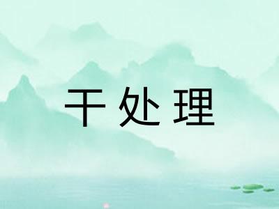 干处理