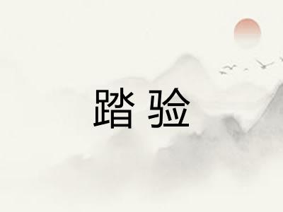 踏验