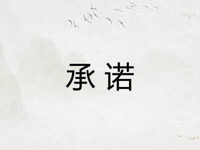承诺