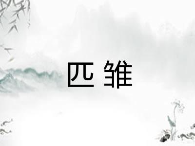 匹雏