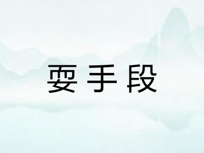 耍手段