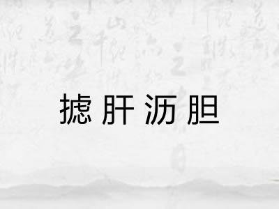 摅肝沥胆