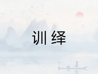 训绎