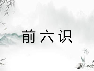 前六识
