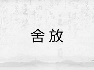 舍放