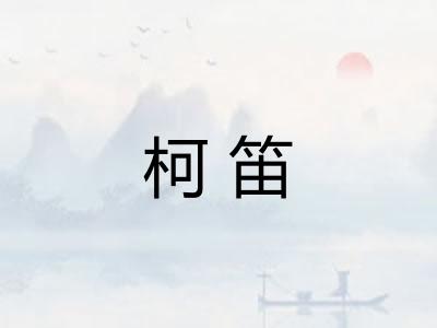 柯笛