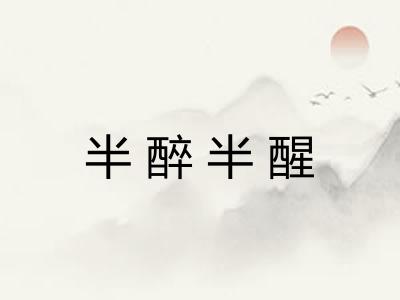 半醉半醒